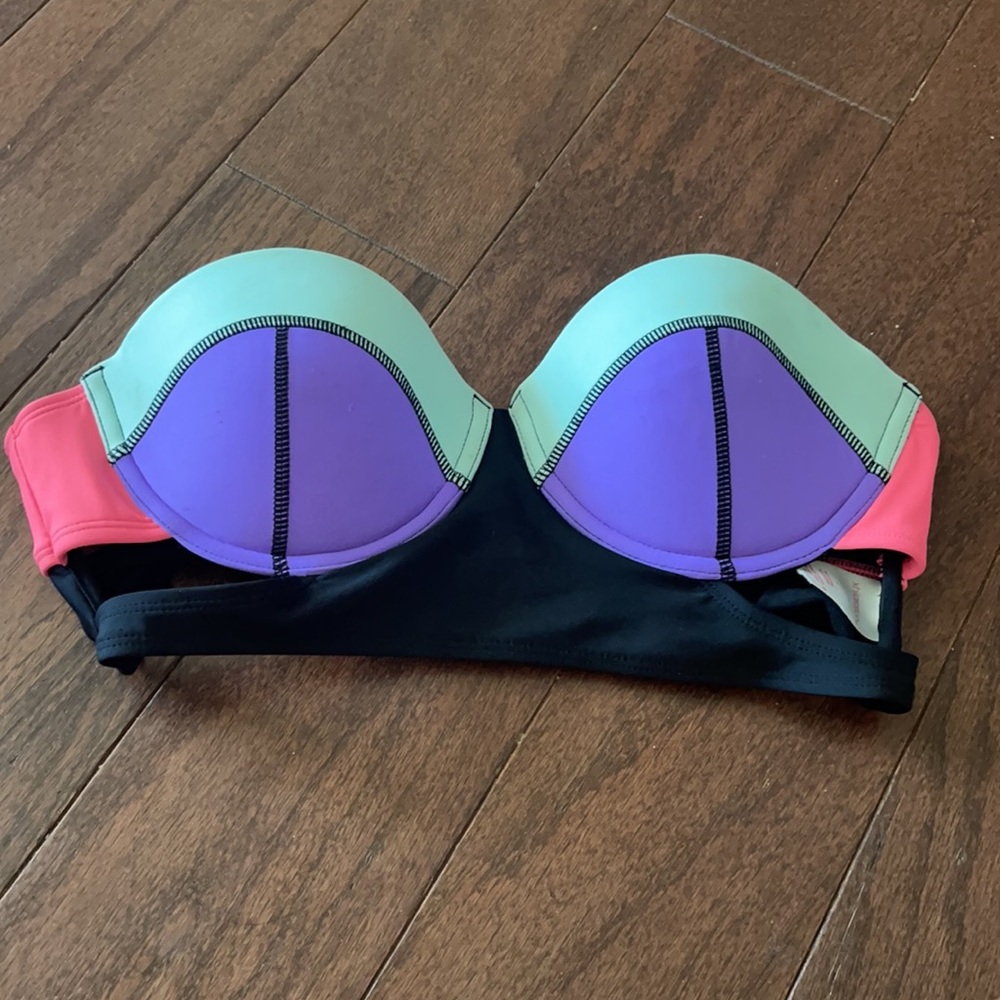 Xhilaration Color Block Bikini Tube Top Size Large